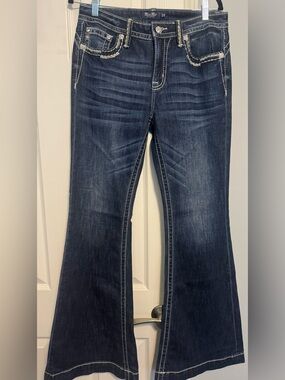 Miss Me Dark Blue Flare Jeans